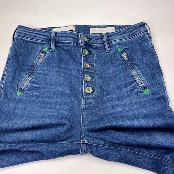 Anthropologie Pilcro High Rise Trouser Bootcut Jeans Women 29 EUC Stretch Pocket - Picture 8 of 14